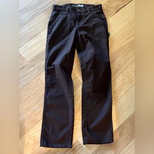 Carhartt women's relaxed fit canvas work pants in dark brown, Sz 4 EUC